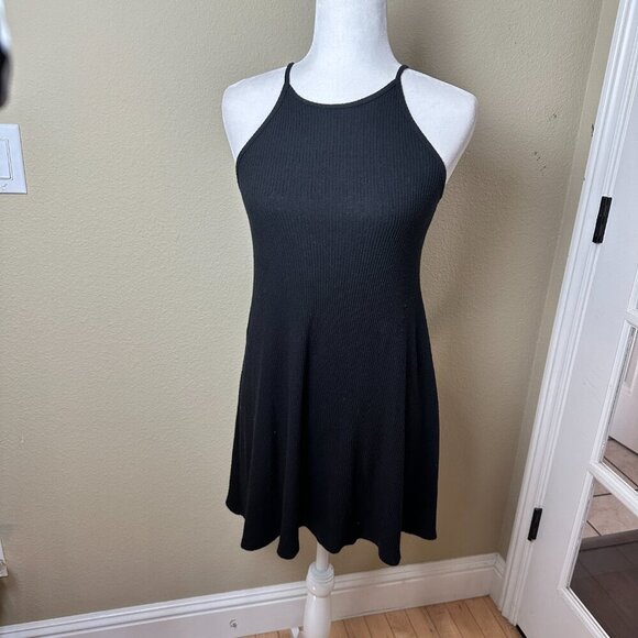 ANTHROPOLOGIE Saturday Sunday Ribbed A Line Halter Mini Short Dress size XS - Picture 2 of 9
